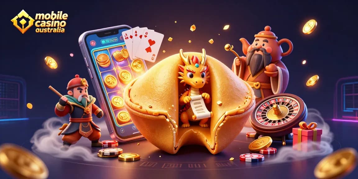 Experience the excitement of mobile casino Australia with vibrant game elements and dynamic characters.