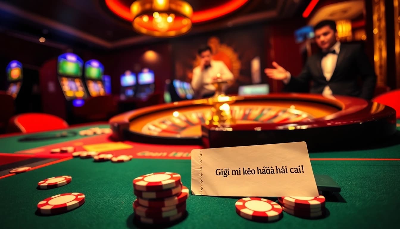Visualizing giải mã kèo nhà cái at an upscale casino table with poker chips and a betting slip.