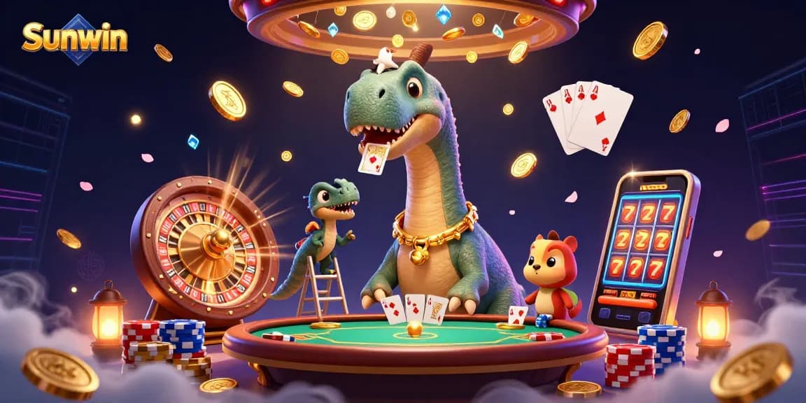 Experience casino excitement as Sunwin's unique characters engage in thrilling poker action