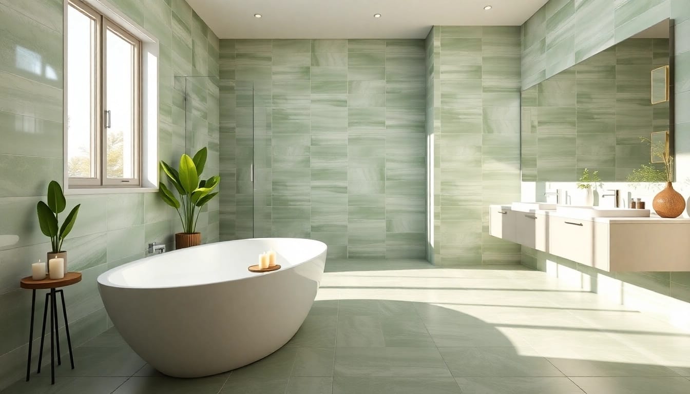 Transform your bathroom remodeling with a modern, inviting design featuring elegant fixtures and soft lighting.