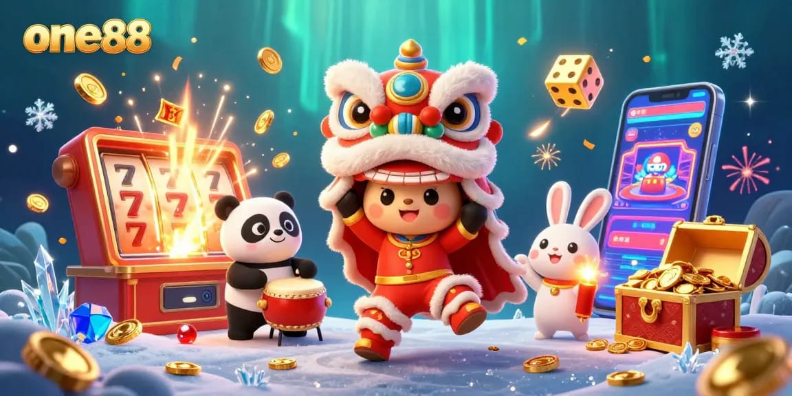 Experience the vibrant energy of one88 with golden slot explosions and festive characters!