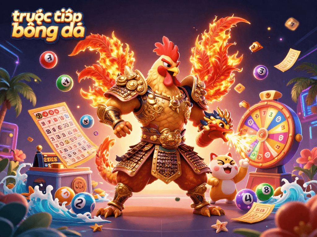 Experience trực tiếp bóng đá with thrilling visuals of 3D warriors and dynamic gaming elements.
