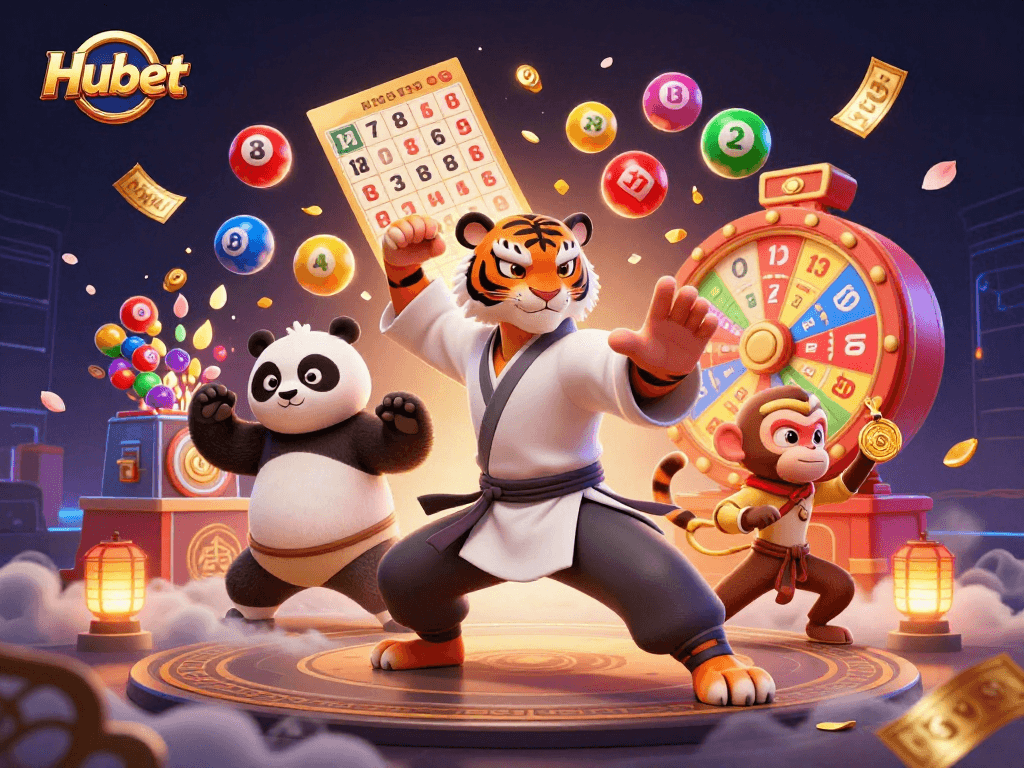 Engage with Hubet's dynamic lottery experience featuring vibrant balls and exciting gameplay.