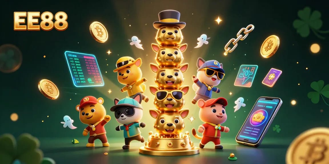 Experience thrilling gameplay at EE88 with vibrant 3D graphics and crypto elements enhancing your betting experience.