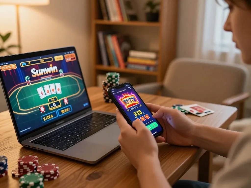 Engaging gameplay on the Sunwin app showcasing a vibrant online casino experience
