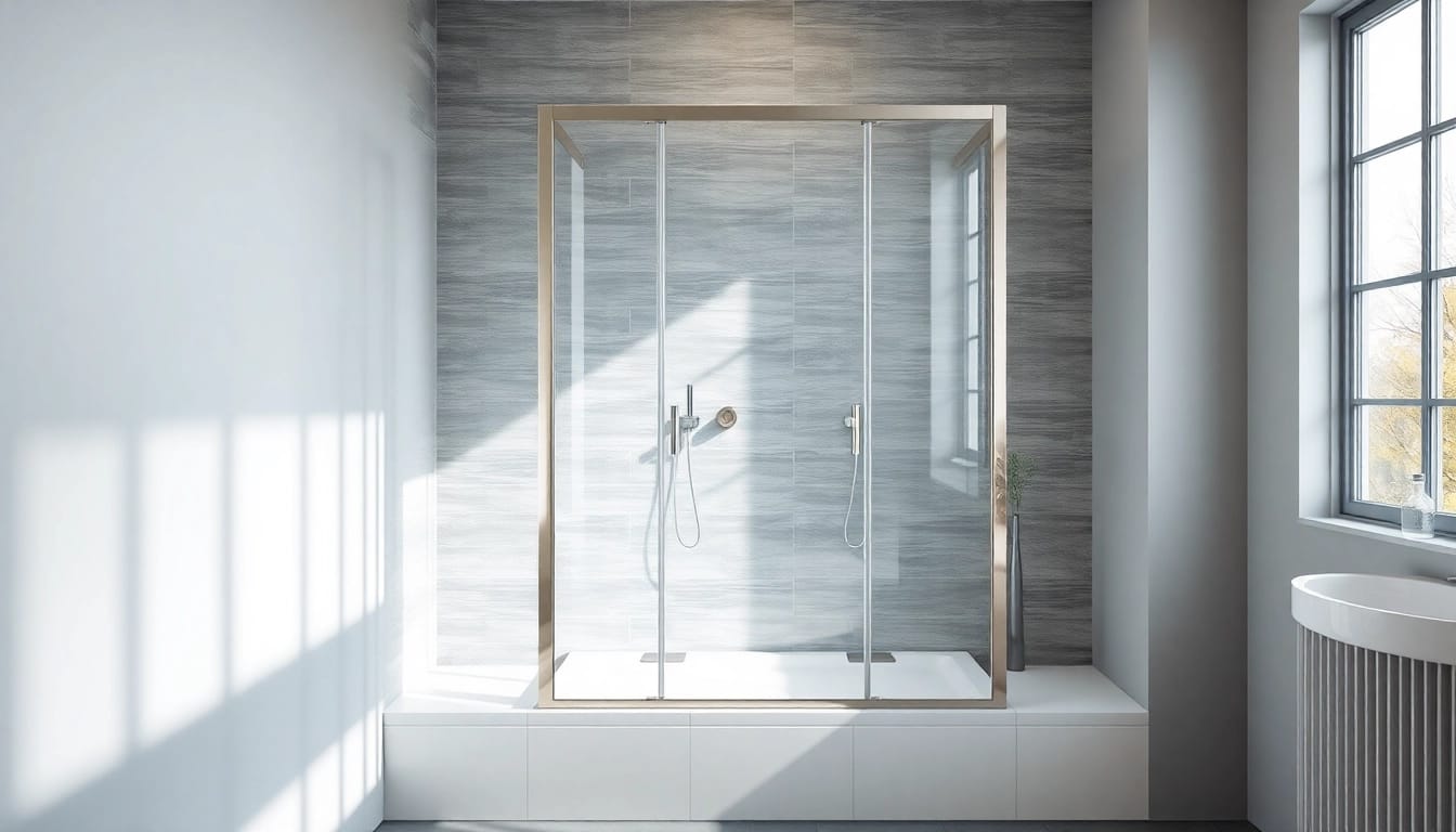 Die sonni Duschkabine 90x90 im modernen Badezimmer mit eleganten Details.