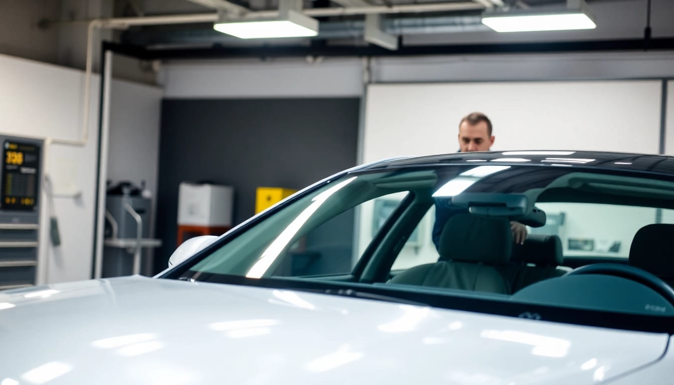 Car Detailing in Duisburg: Professionelle Autoaufbereitung zeigt Techniker, der sorgfältig an einem glänzenden Fahrzeug arbeitet.