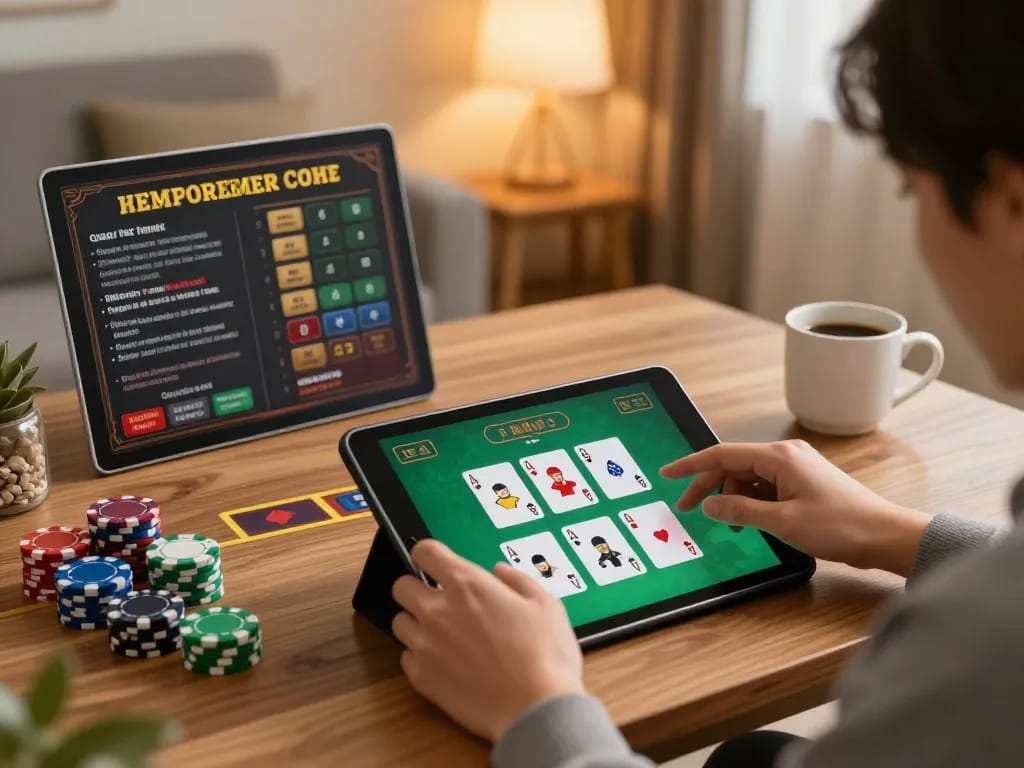 Engaging in online blackjack with betting strategy notes for directregth game mastery at home.
