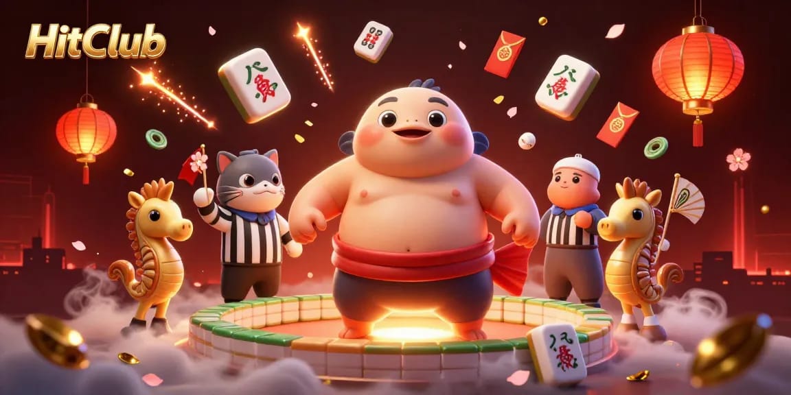 HitClub celebrates high-stakes fun with 3D cartoon fugu in casino-themed underwater action.