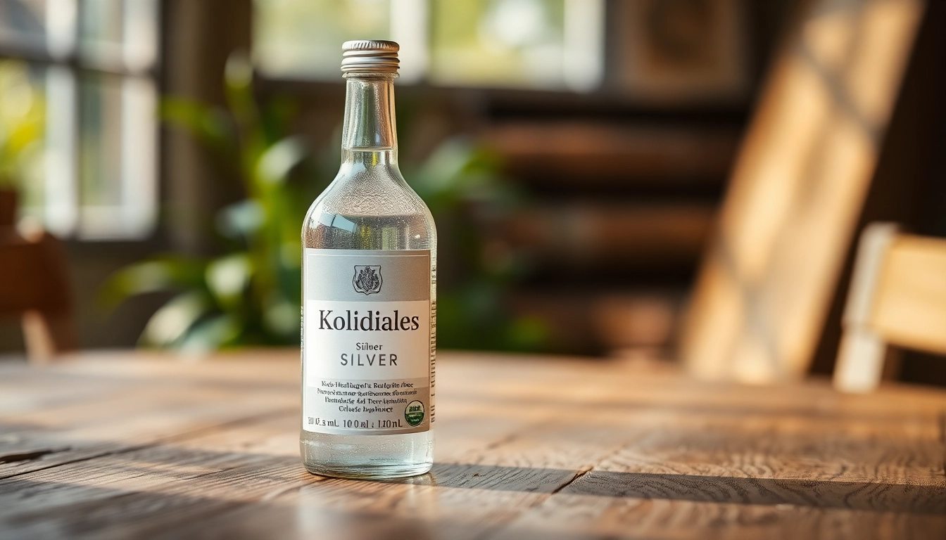 Explore the benefits of Kolloidales Silber 100 ppm in an elegant glass bottle, showcasing its purity and natural qualities.