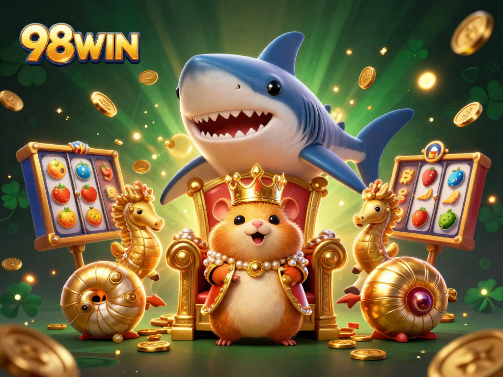 Experience exciting gameplay at 98WIN with the golden hamster king and thrilling slot adventures.
