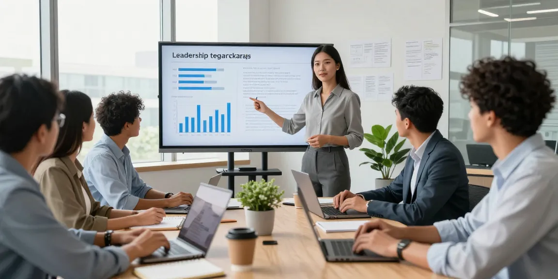 Beurteilung der Führung durch Bewertungen auf der Bewertungsplattform Führung in modernem Büro.