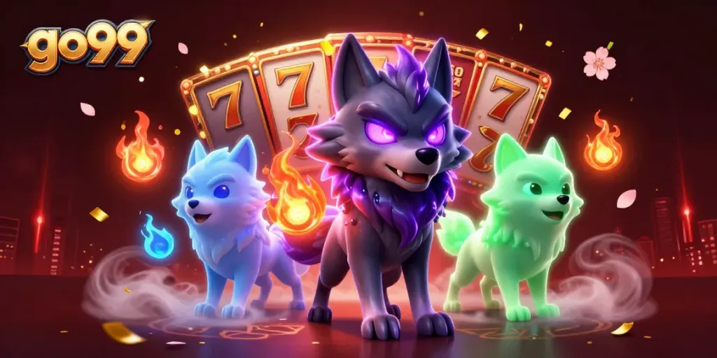Experience dynamic gaming excitement with go99's vivid 3D creatures and bustling casino elements.
