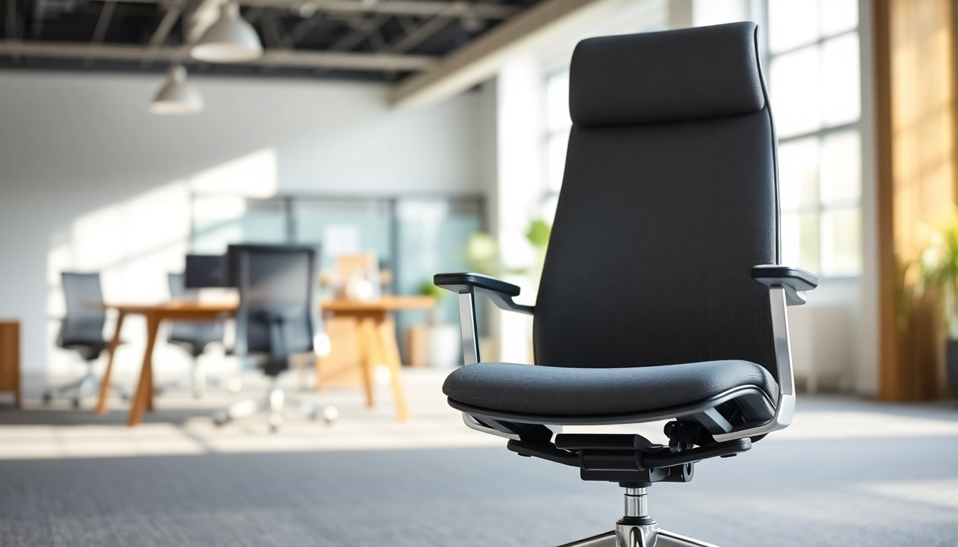 Erneuerter Vitra-Stuhl in einem modernen Arbeitsplatz, der Komfort und Stil vereint.