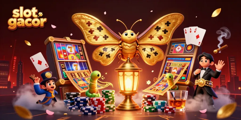 Experience the thrill of slot gacor with jackpots featuring vibrant illustrations of luck and winnings.