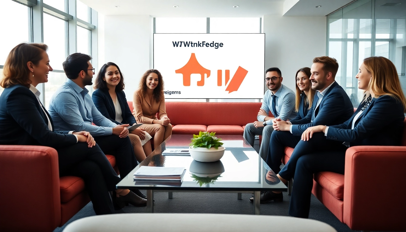 Diskutieren über Wirtschaft Regional in einem modernen Büro mit einer vielfältigen Gruppe von Menschen.