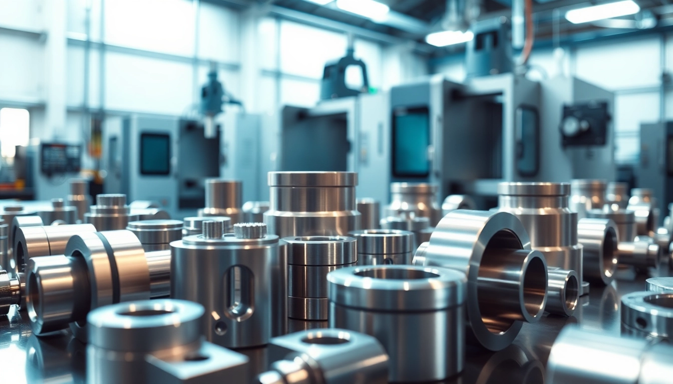 Hochpräzise CNC frästeile präsentiert in einer modernen Werkstattumgebung.