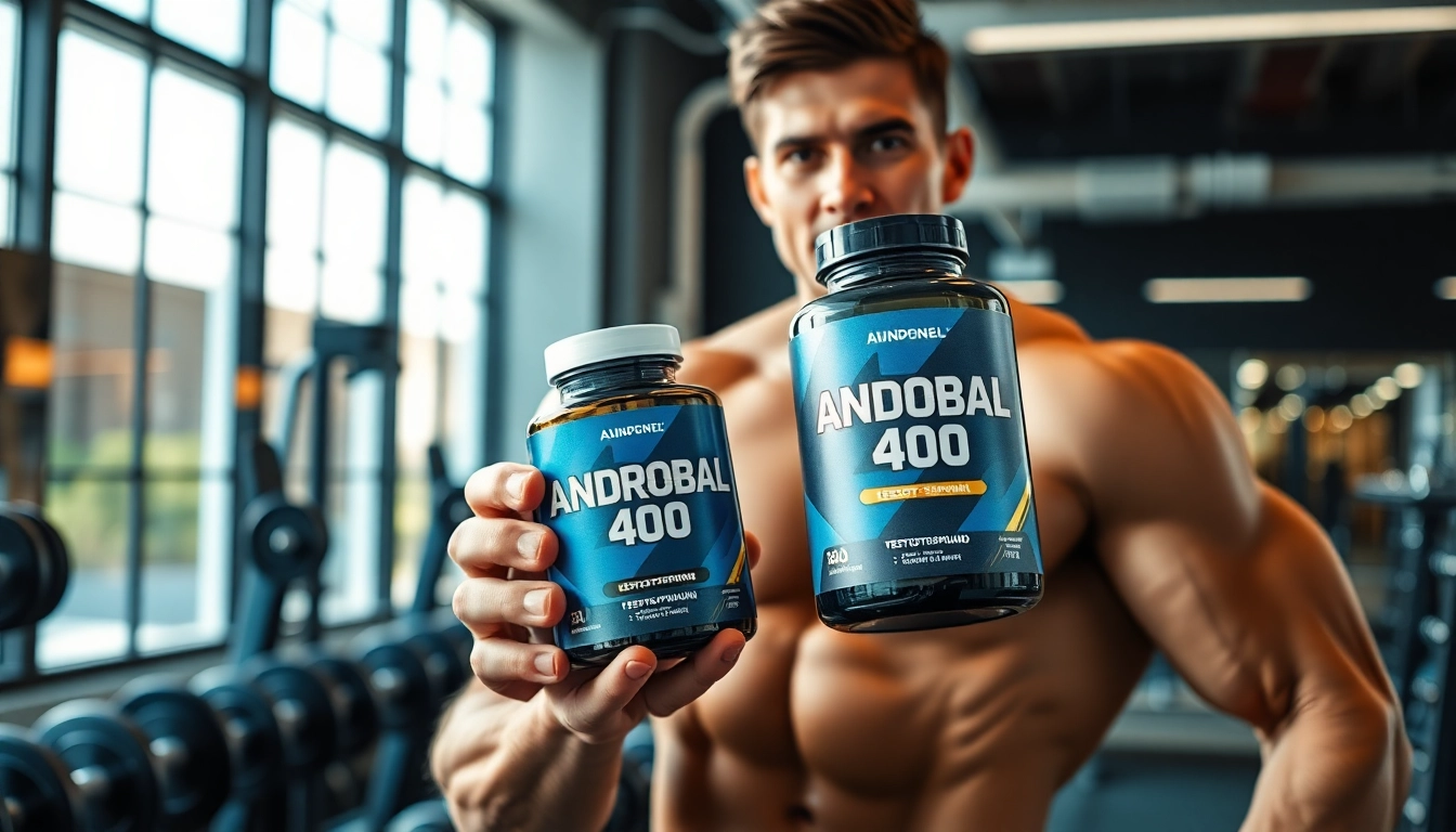 Androbal 400 Testosterone Compound held by a fitness enthusiast in a gym, showcasing its importance in strength training.