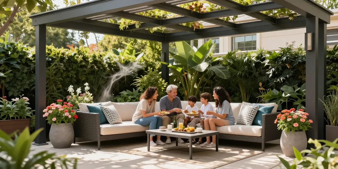Moderne Terrassenüberdachungen bieten idealen Sonnenschutz für gemütliche Mahlzeiten im Freien.