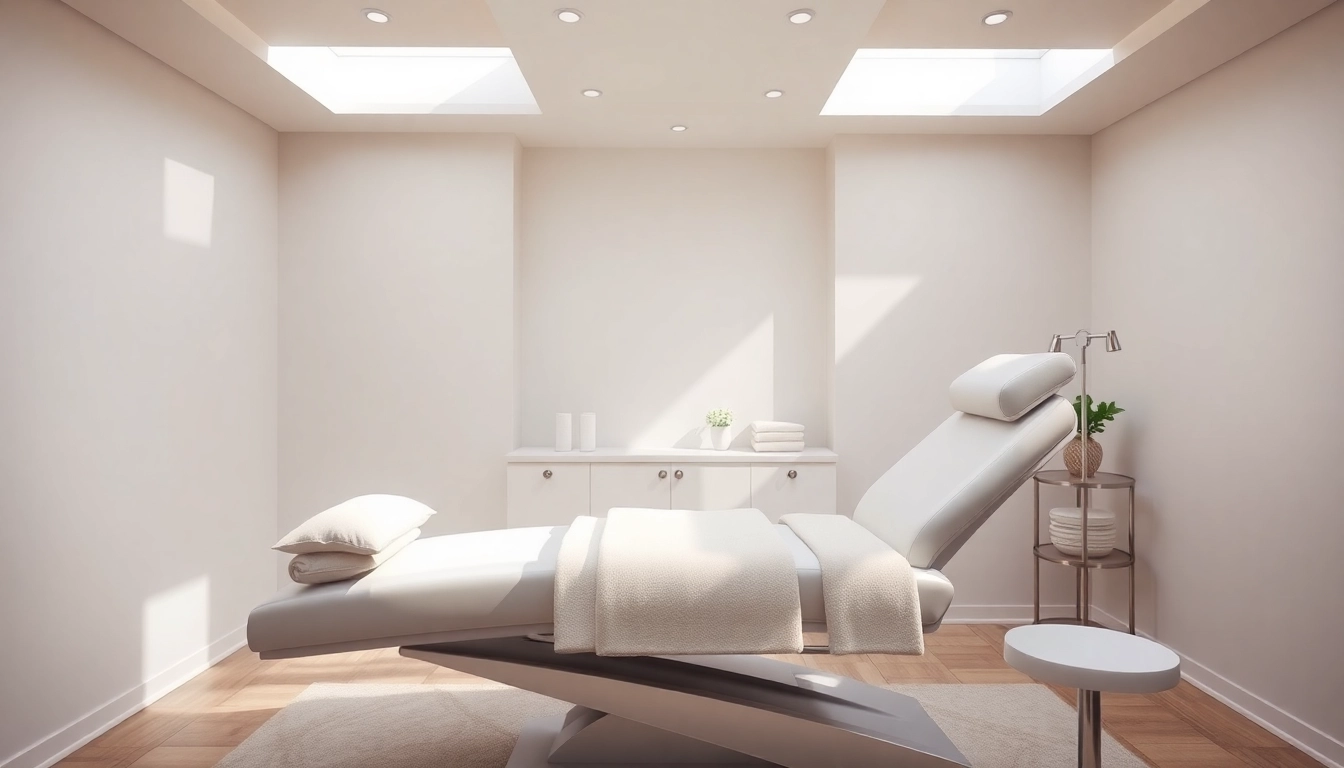 Luxurious Behandlungsstuhl in a serene treatment room, designed for comfort and relaxation.