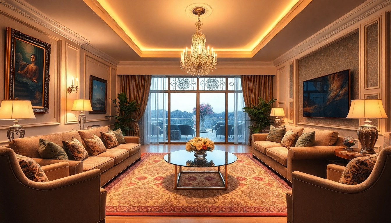 Experience luxury with a beautifully styled living room that exudes elegance and comfort.