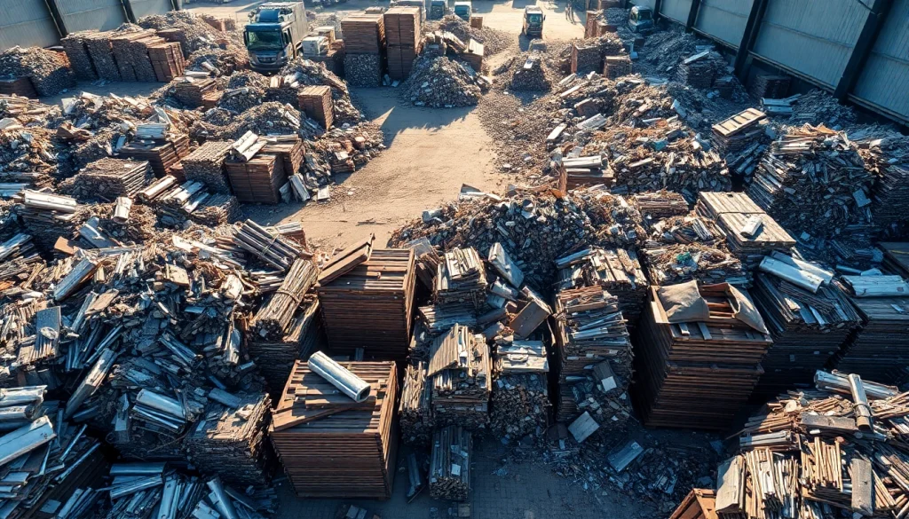 Efficient Schrottplatz Remscheid with vibrant metal piles showcasing copper and aluminum for recycling.