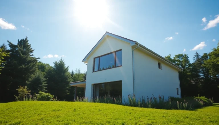 SIP house for sale - modernes SIP-Haus mit energieeffizientem Design in einer grünen Umgebung.