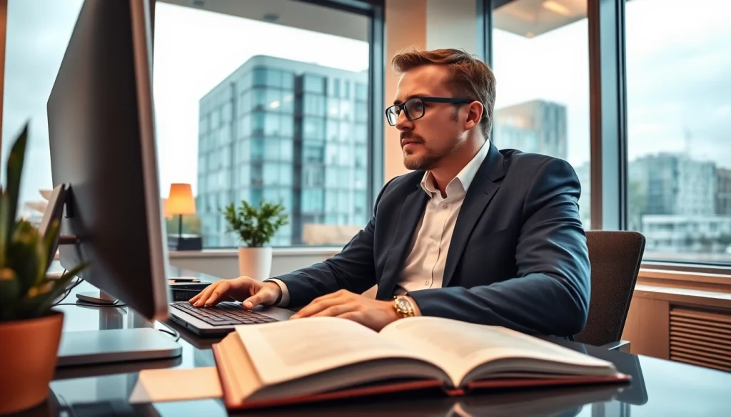 Professioneller Headhunter Wuppertal berät einen Kandidaten in einem modernen Büro mit Stadtblick.