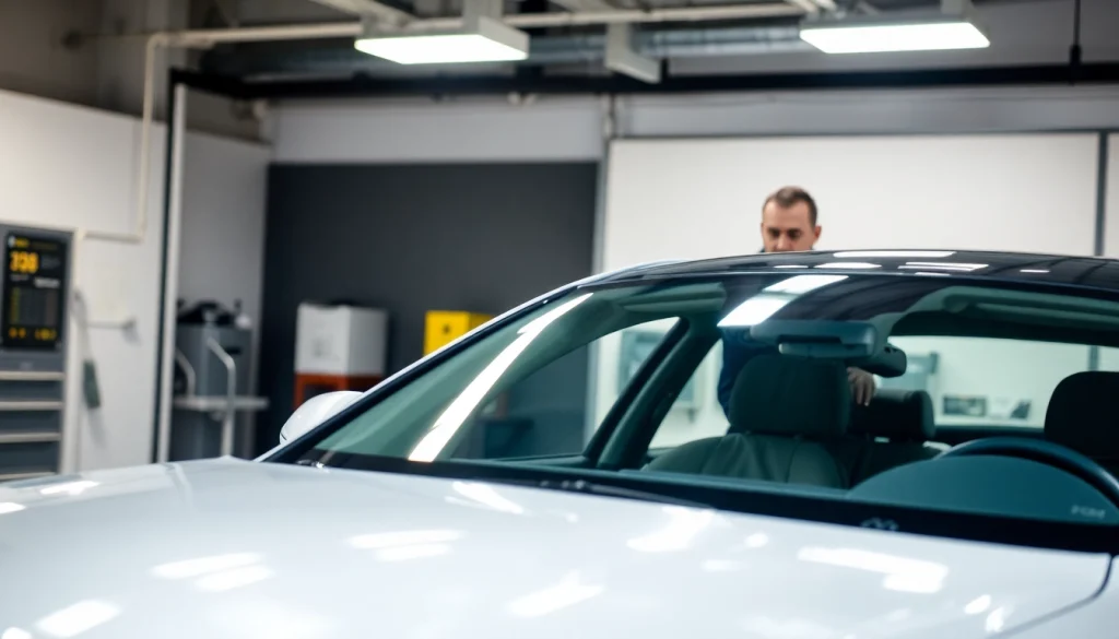 Car Detailing in Duisburg: Professionelle Autoaufbereitung zeigt Techniker, der sorgfältig an einem glänzenden Fahrzeug arbeitet.