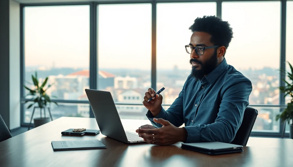 Headhunter Münster bei der Arbeit, konzentriert auf Personalvermittlung und Rekrutierung.