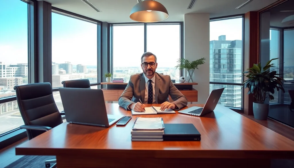 Headhunter Solingen bei einem Gespräch in modernem Büro, Professionalität und Engagement zeigen.