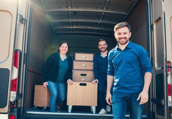 Umzugsunternehmen Wipperfürth - Fachkundige Umzugshelfer transportieren Möbel sicher.