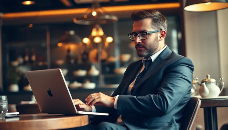 Headhunter Gastronomie analysiert Talente in elegantem Restaurant.