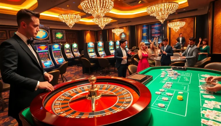 X88 casino environment with elegant roulette table and enthusiastic players enjoying gambling.