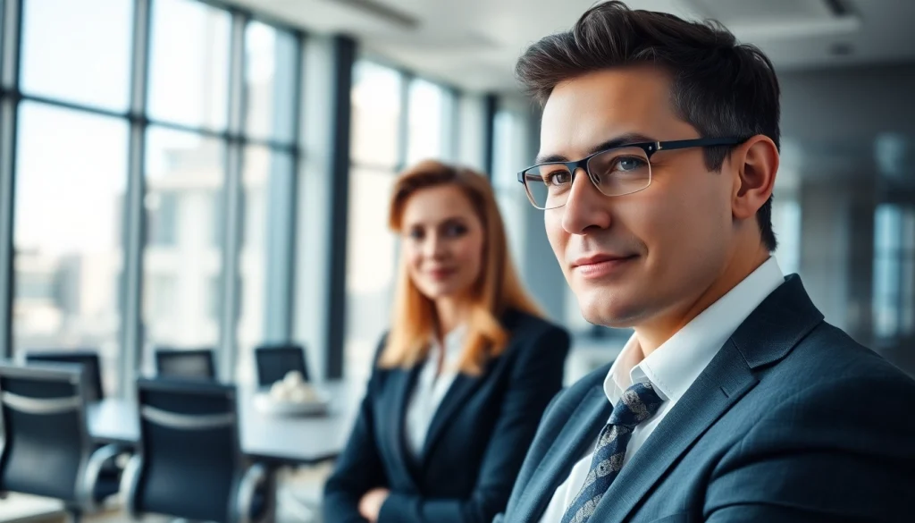 Headhunter Schweiz im Gespräch mit einem Kandidaten in einem modernen Büro