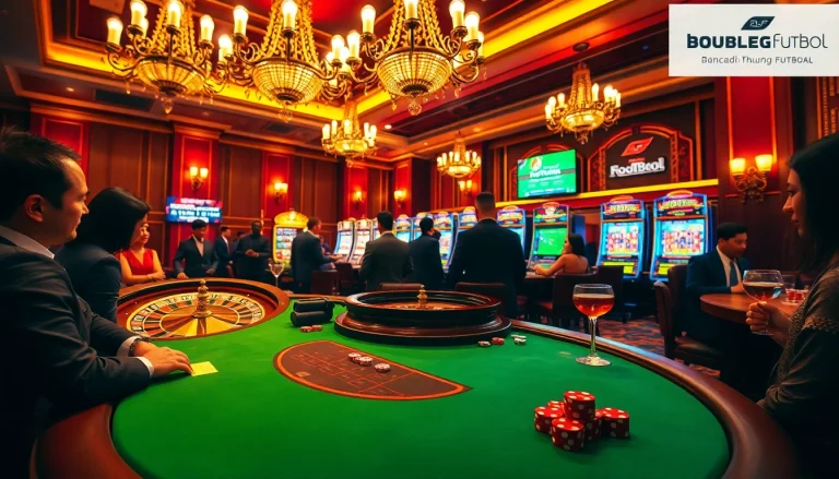 Engaged players at a luxurious casino table representing bancadoithuong.futbol in a thrilling game.