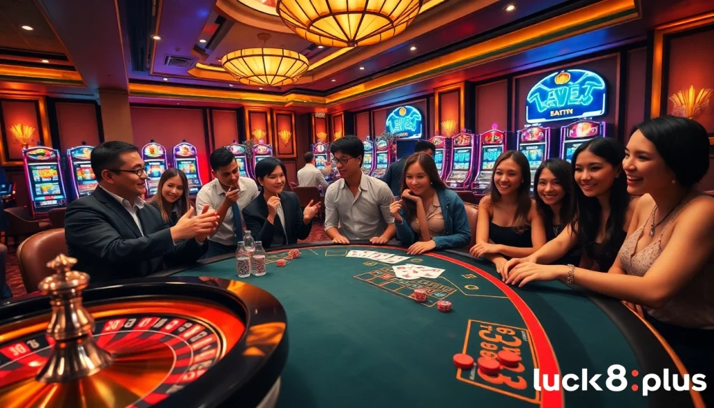 Engage in thrilling gameplay at https://luck8.plus/ with a vibrant poker scene featuring high-quality chips.