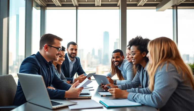 Headhunter IT rekruitiert Talente in einem modernen Büro mit einem fokussierten Team.
