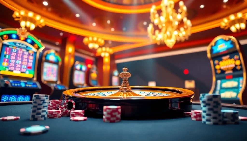 Experience thrilling online gaming at link 88i with dynamic slot machines and poker chips.