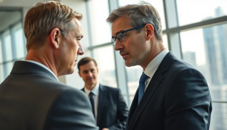 Headhunter Schweiz trifft potenziellen Kandidaten in professionellem Umfeld.