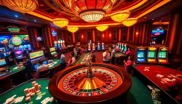 Experience excitement at https://rr88.se.net/ with vibrant poker setups and a luxury roulette table.