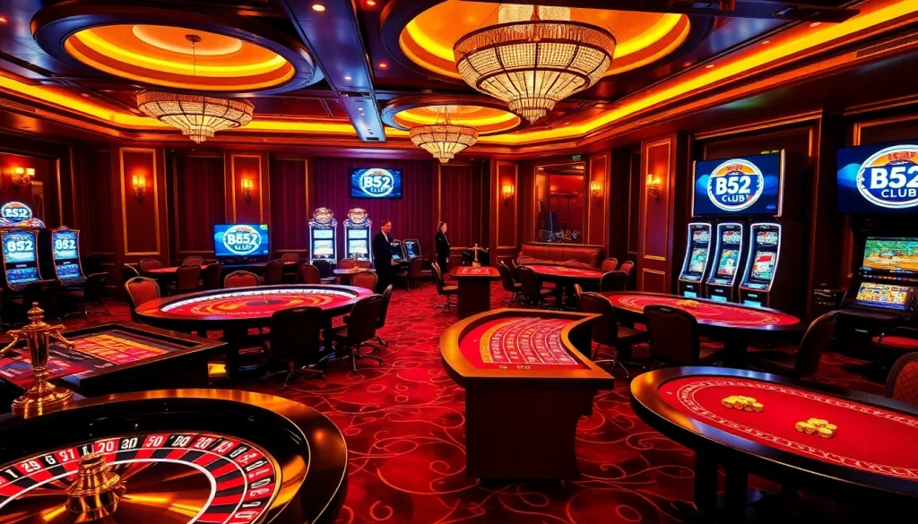 Players enjoying exciting games at B52 Club's premium casino.