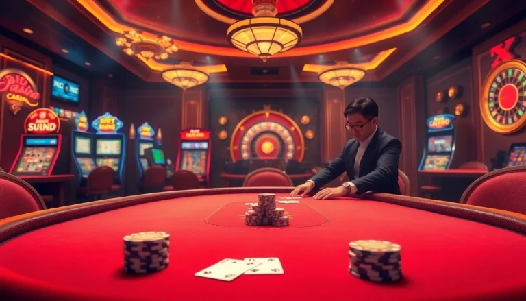 Experience the excitement of game bài xn88 in a vibrant online casino setting.