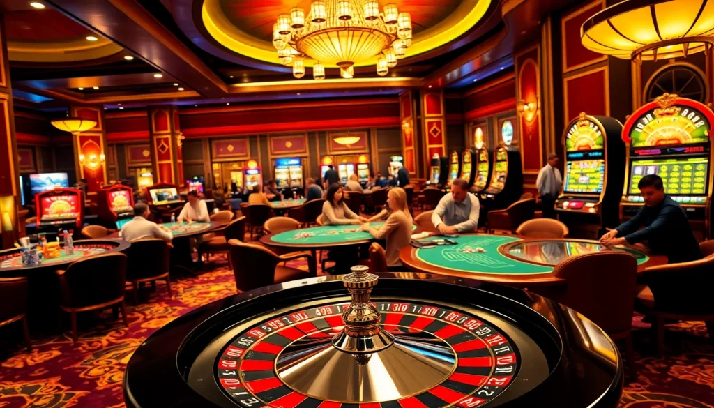 Engaging players test their luck at a roulette table while enjoying gamebaidoithuong.trading.