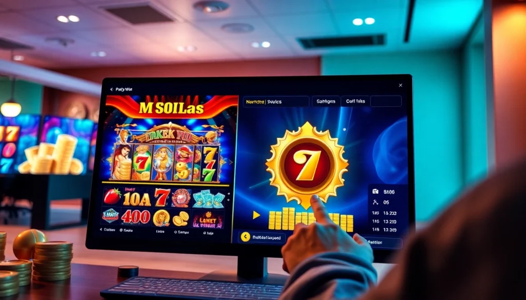 Engaging online gambling interface at HM88 net with vibrant casino game graphics.