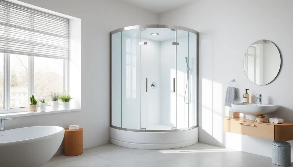 Erleben Sie die Eleganz der sonni Duschkabine 90x90 in einem modernen Badezimmer.