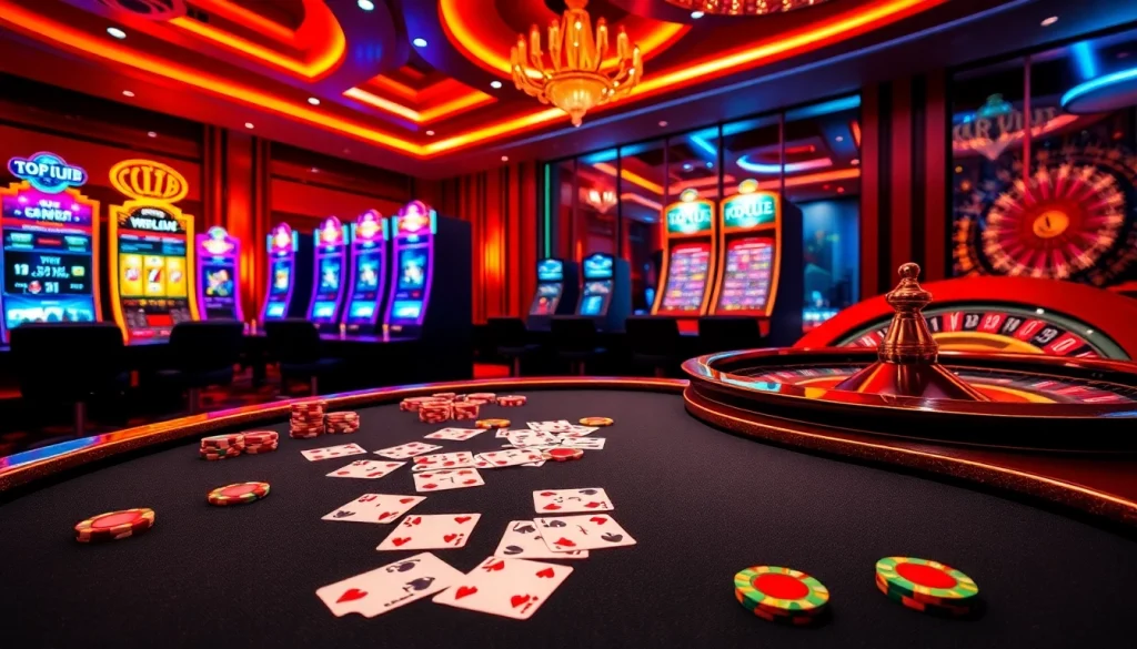 Experience online gaming excitement at https://topclub.bond/ with vibrant casino tables and dynamic slot machines.